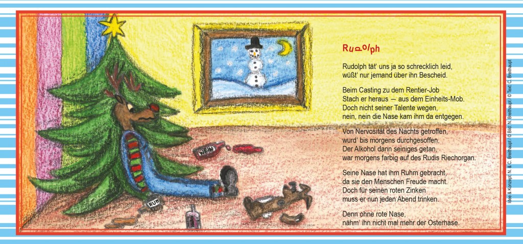Weihnachtskarte-Rudolph