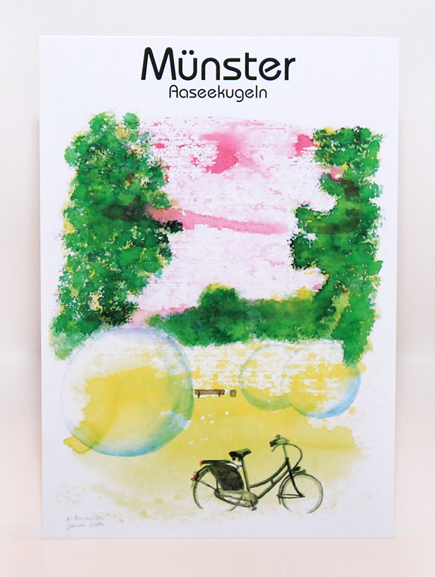 Münster-Postkarte-Aaseekugeln